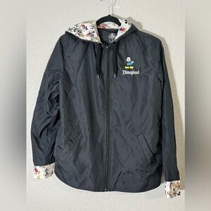 Disney Mickey Mouse Rain lightweight Jacket windbreaker black‎ size small